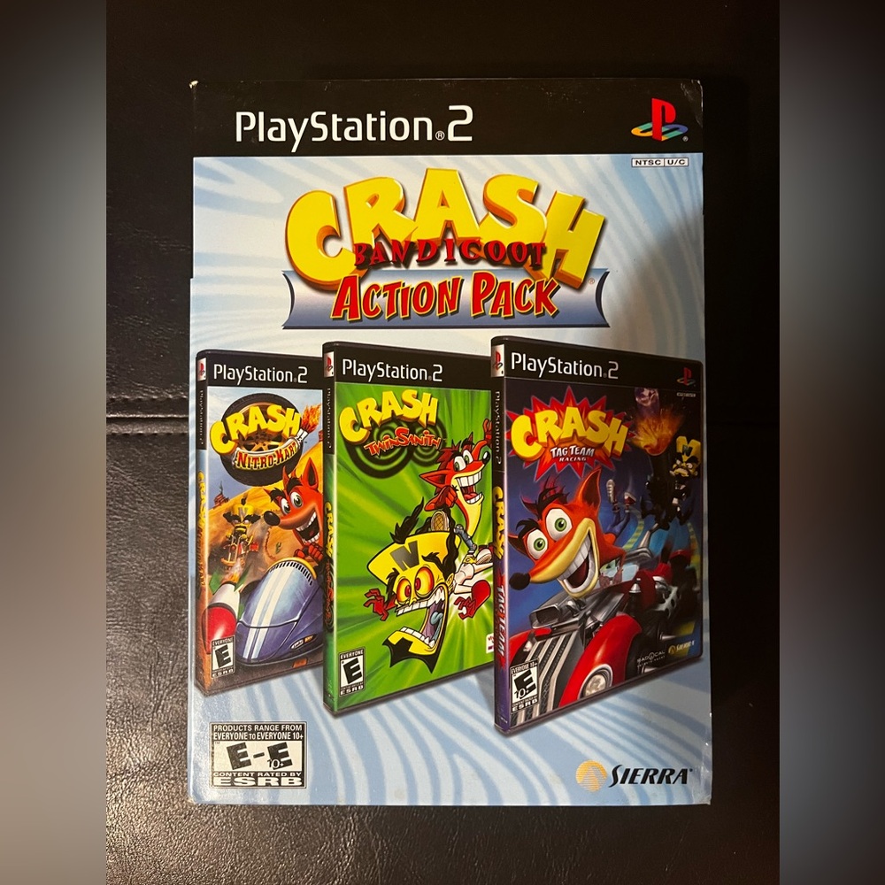 Crash Bandicoot Action Pack Full Set 2007 for Sony PlayStation 2 RARE